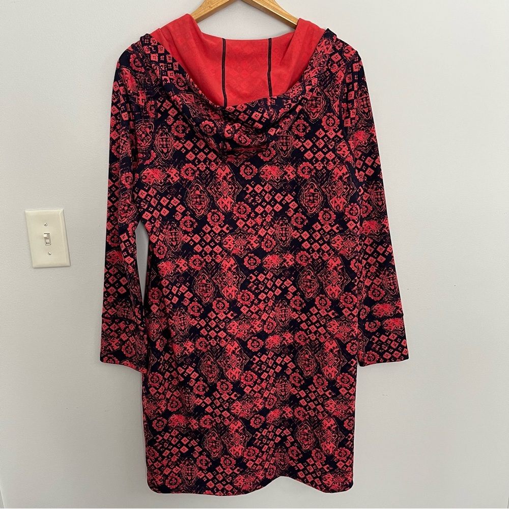 Title Nine Women’s Mercury Abstract Hooded Dress Size XL Long Sleeves Athletic - Picture 9 of 12